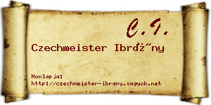 Czechmeister Ibrány névjegykártya